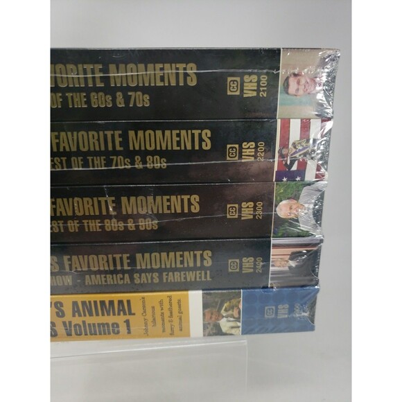Johnny Carson Johnny's Favorite Moments Best Of Animal Hijinks 5 Set VHS NEW VTG - Picture 4 of 11